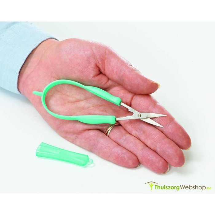 Mini scissors self-opening Easi-Grip® with sharp point 30 mm - light green