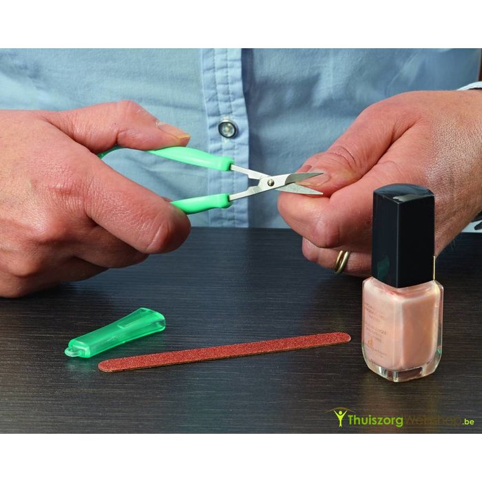 Mini scissors self-opening Easi-Grip® with sharp point 30 mm - light green