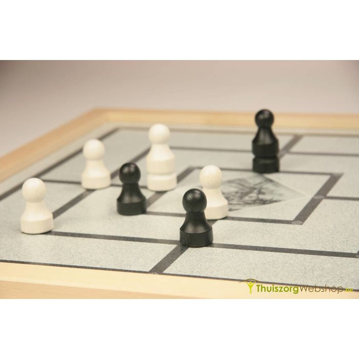 Vergroot damspel met pionnen - magnetisch