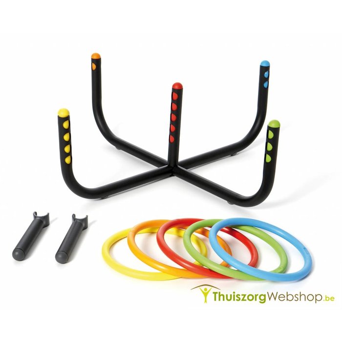 Ring throwing game in metal
