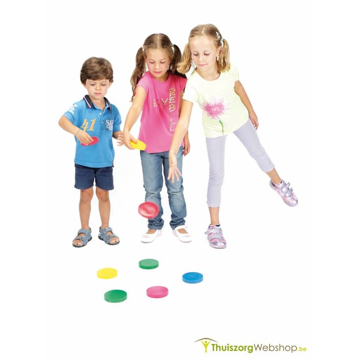 Rubber throwing discs - Set of 9 pieces