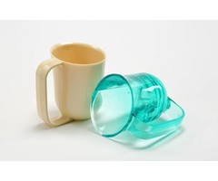 Weighted cup with oval top dysphagia