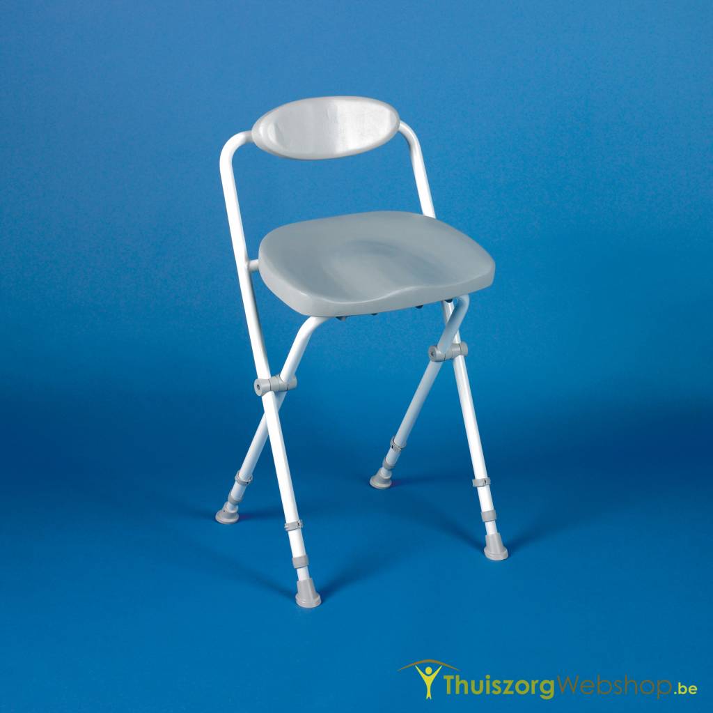 Sherwood folding work chair with backrest and slanted vinyl seat