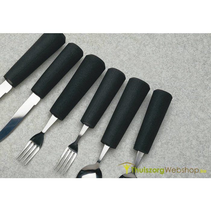 Thickened handle for regular cutlery