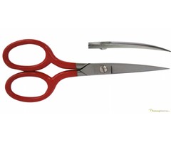 Curved scissors for thermoplastic