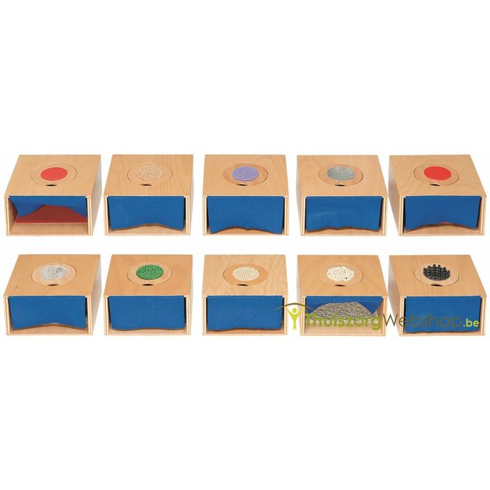 Boîtes tactiles pour la perception des mains et des pieds, lot de 10