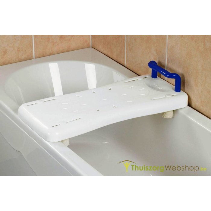 Adjustable bath board with blue handle