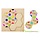 Honeycomb inlay puzzle with colored circles