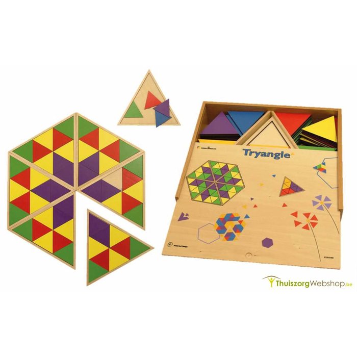 Laying game with colored triangles
