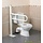 Foldable toilet handle with floor mounting