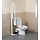 Foldable toilet handle with floor mounting