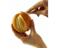 Ergonomische sinaasappelschiller