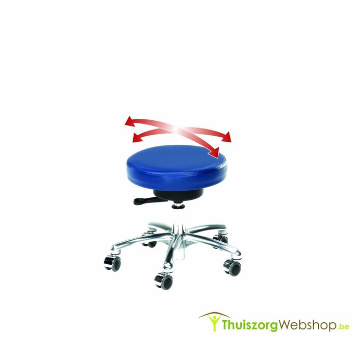 Rollhocker Flex work stool with 5 wheels and soft flexible seat