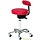 Work stool with backrest Roll stool with 5 wheels