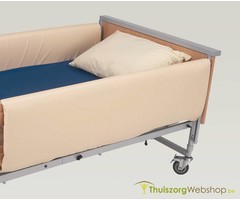 Bekleding voor bedsponde volle lengte, beige vinyl