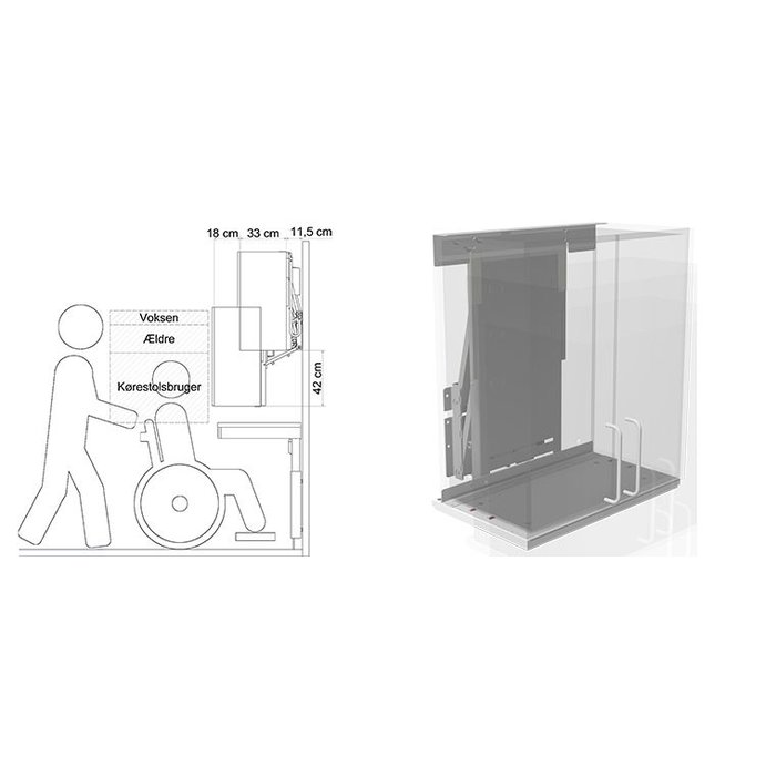 Keukenframe Diagonal voor bovenkasten, elektrisch