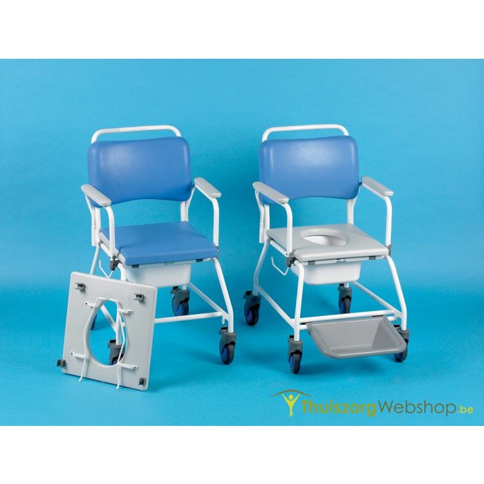 Chaise de douche et de toilette à roulettes