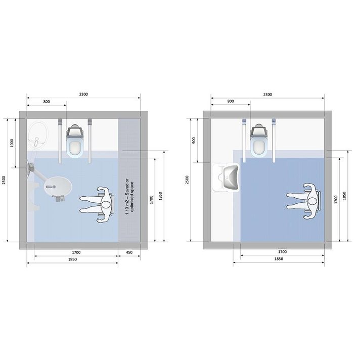 Zwenkbare lavabo Ropox