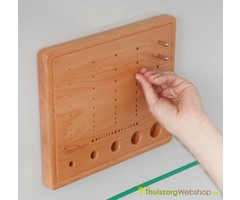 WorkPark accessories: wooden pen board with metal pens and magnets at the bottom