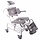 Chaise de douche/toilette positionnable manuellement