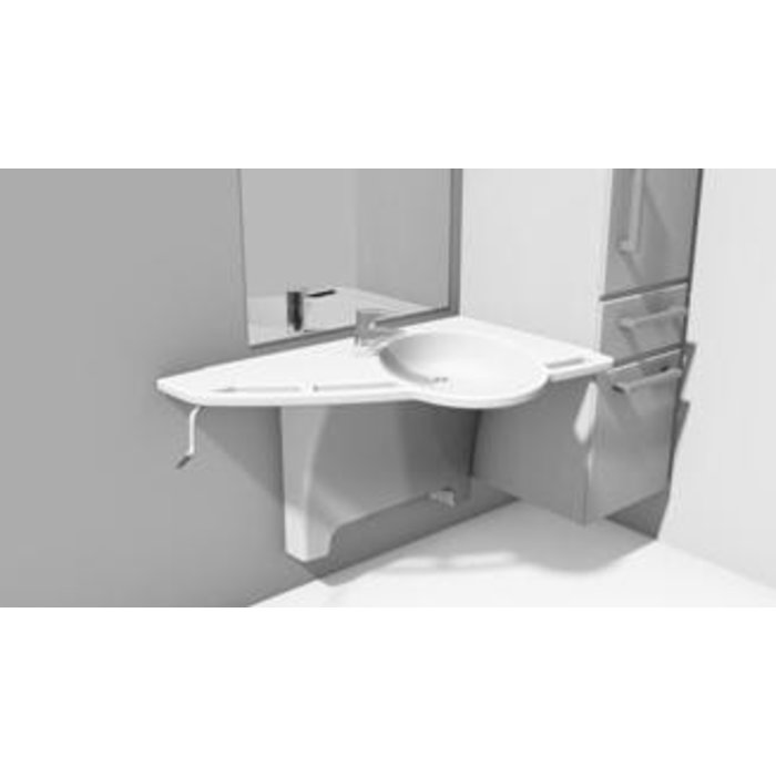 Height adjustable washbasin