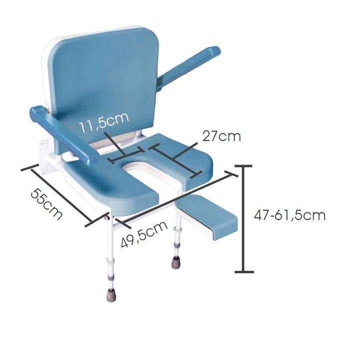 Douchestoel voor muurbevestiging