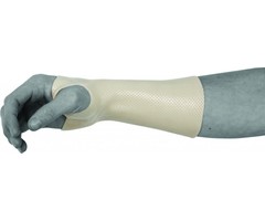 Pre-cut wrist immobilization thumb hole circular