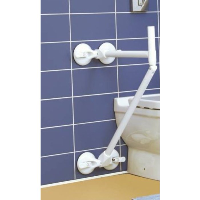 Toilet bracket on 4 suction cups