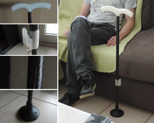 Ontwerp nieuwe "sta-op" wandelstok