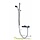 Support mural en forme de L avec pomme de douche et flexible de raccordement