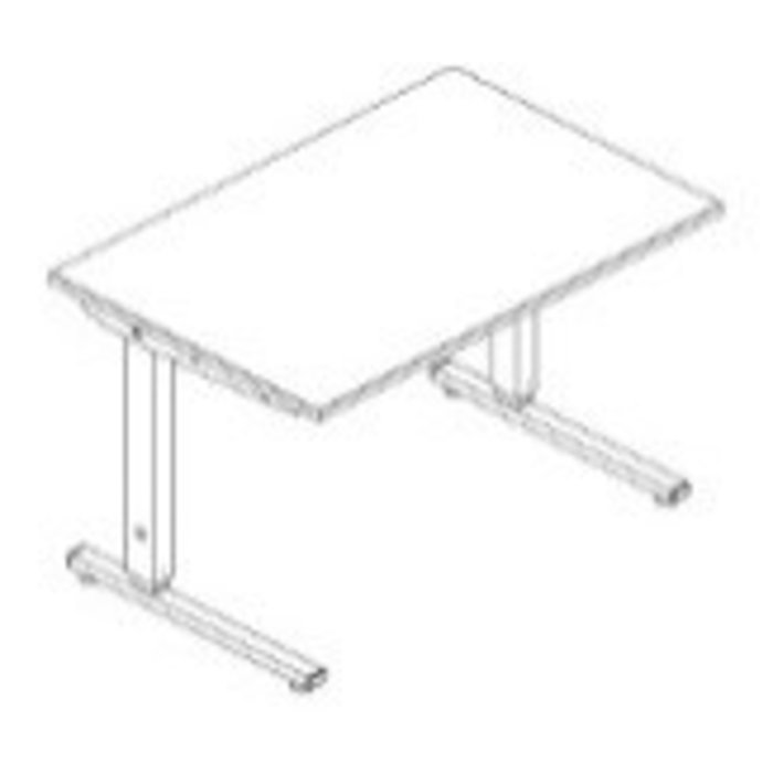 Table haute-basse Ropox Ergobasic, hauteur 56-90 cm