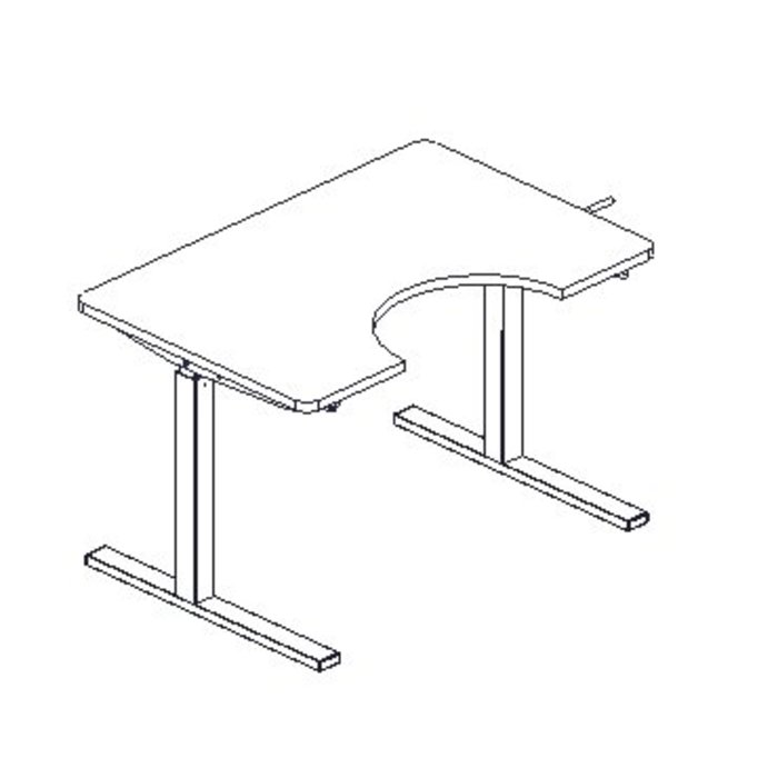 Table haute-basse Ropox Ergobasic, hauteur 56-90 cm