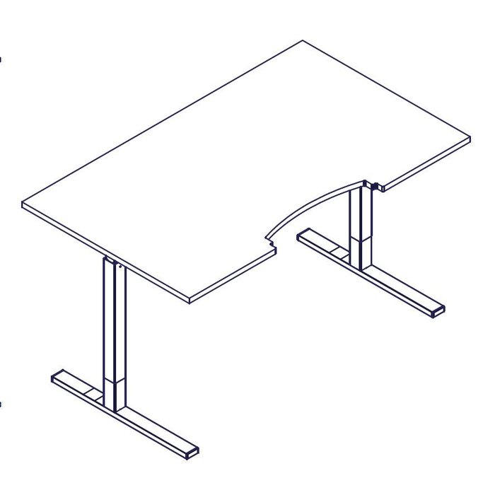 High-low table Ropox Ergobasic, height 56-90 cm