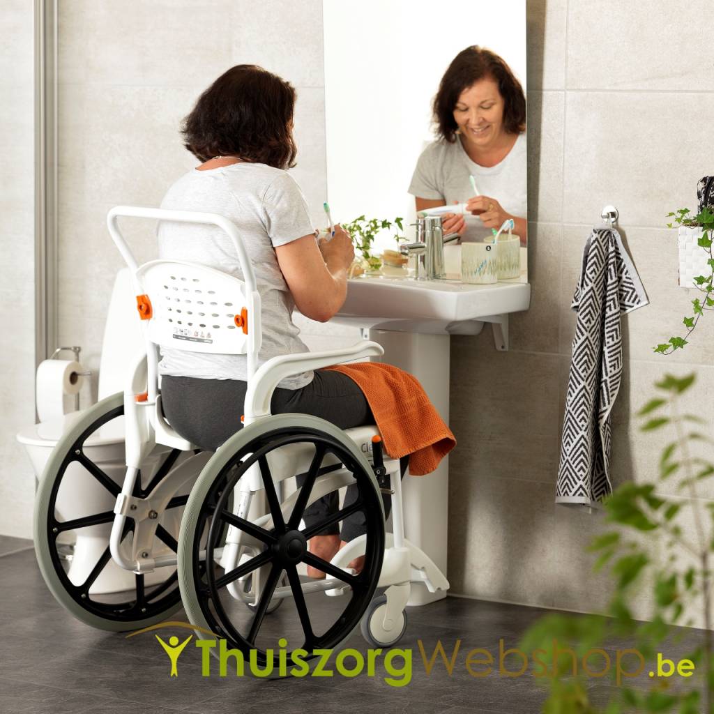 Luxury Etac Clean shower wheelchair with large wheels Homecare