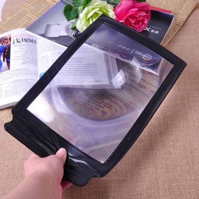 Feuille/loupe souple à tenir en main - agrandissement x 3,5