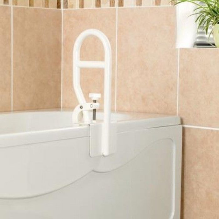 Poignée pour rebord de baignoire en acier - sens transversal