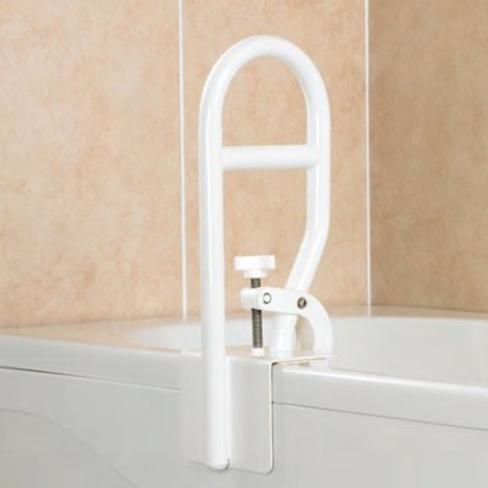 Poignée pour rebord de baignoire en acier - sens transversal