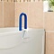 Blue soft coated handle for the bath rim - longitudinal direction