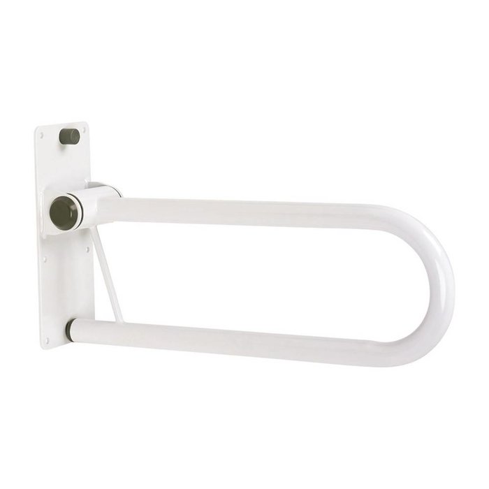 Folding toilet support rail