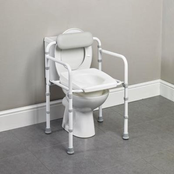 Toilet frame with backrest Uniframe, foldable Free Shipping Homecare