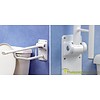 Folding toilet support rail