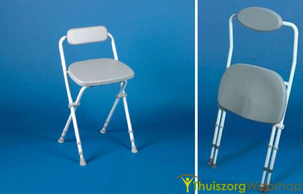 Sherwood folding work chair with backrest and slanted vinyl seat