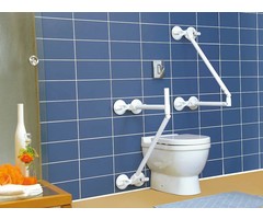 Toilet bracket on 4 suction cups