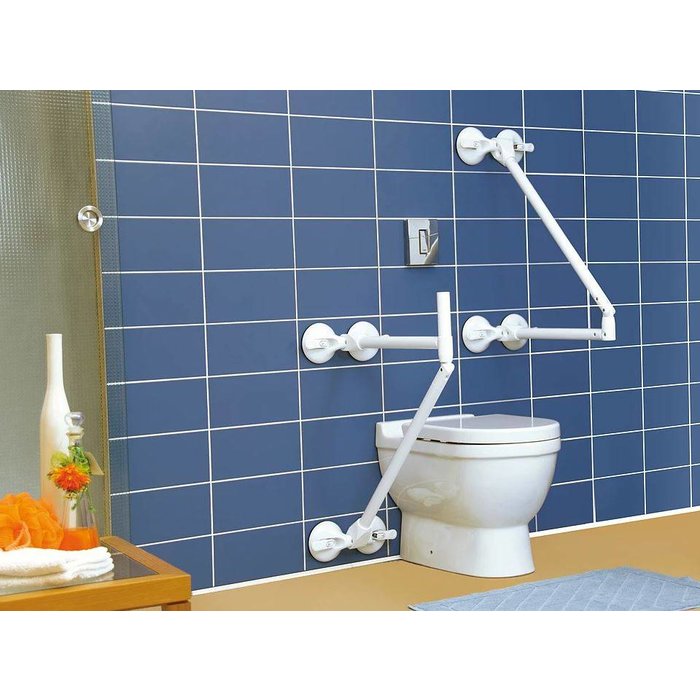 Toilet bracket on 4 suction cups