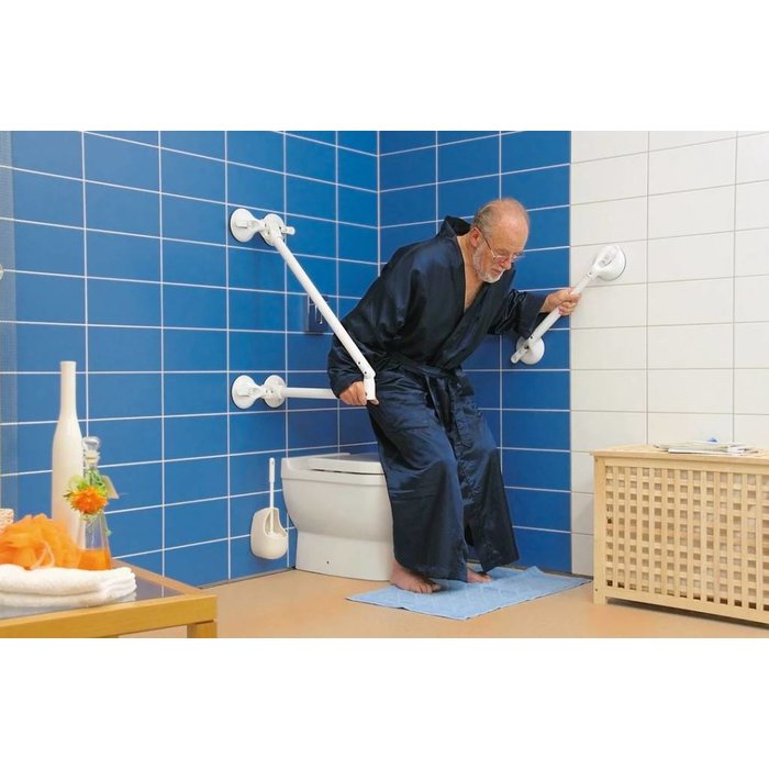 Toilet bracket on 4 suction cups