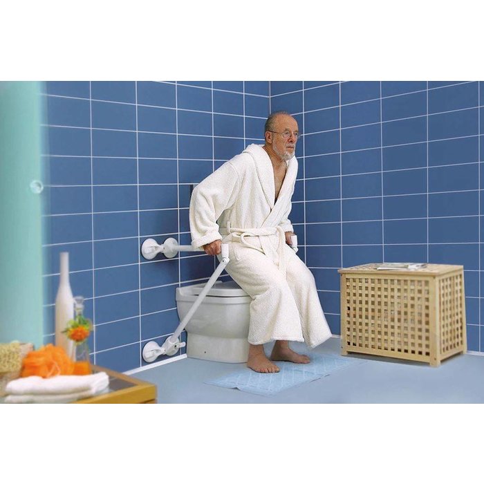 Toilet bracket on 4 suction cups
