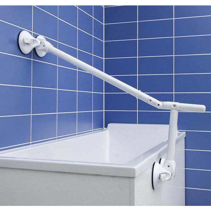 Bath rail on 4 suction cups