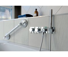Chrome wall bracket on fixed length suction cup