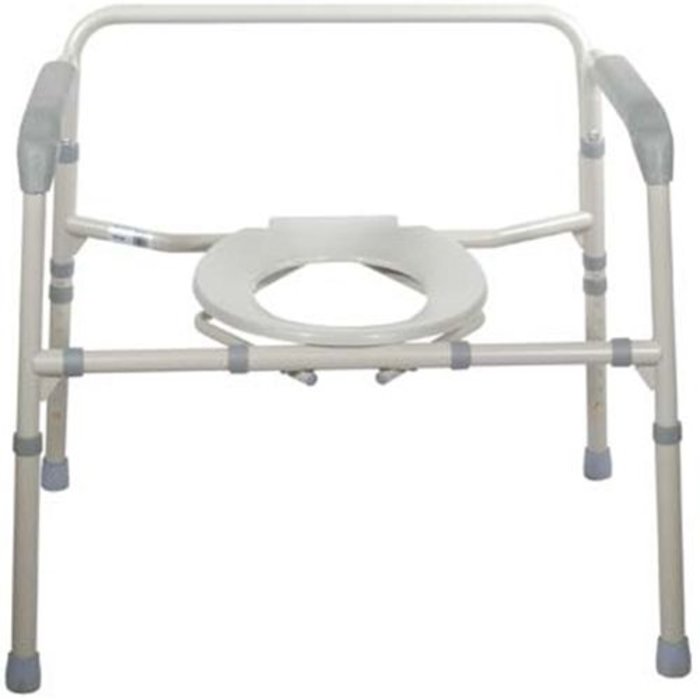 Folding toilet chair/toilet frame with seat
