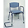 Height adjustable blue toilet chair